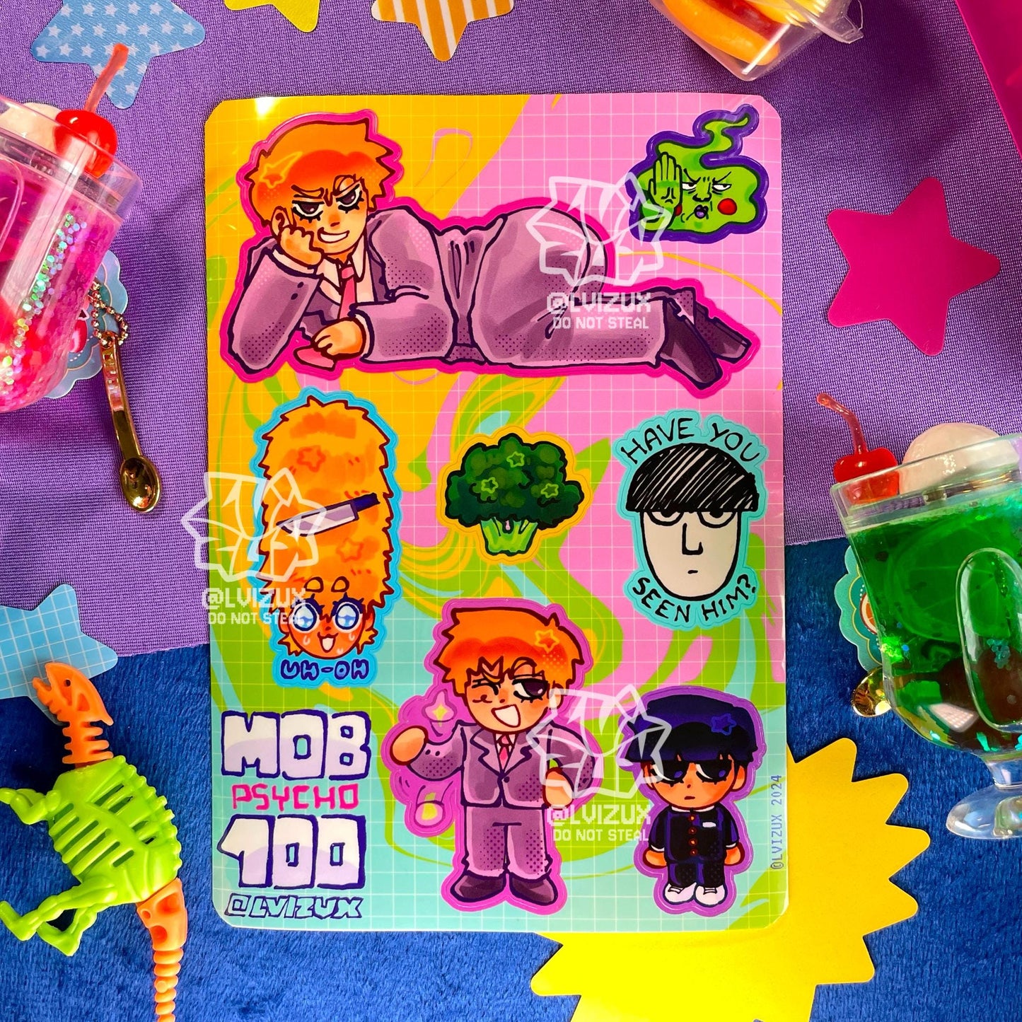 MOB PSYCHO 100 sticker sheet