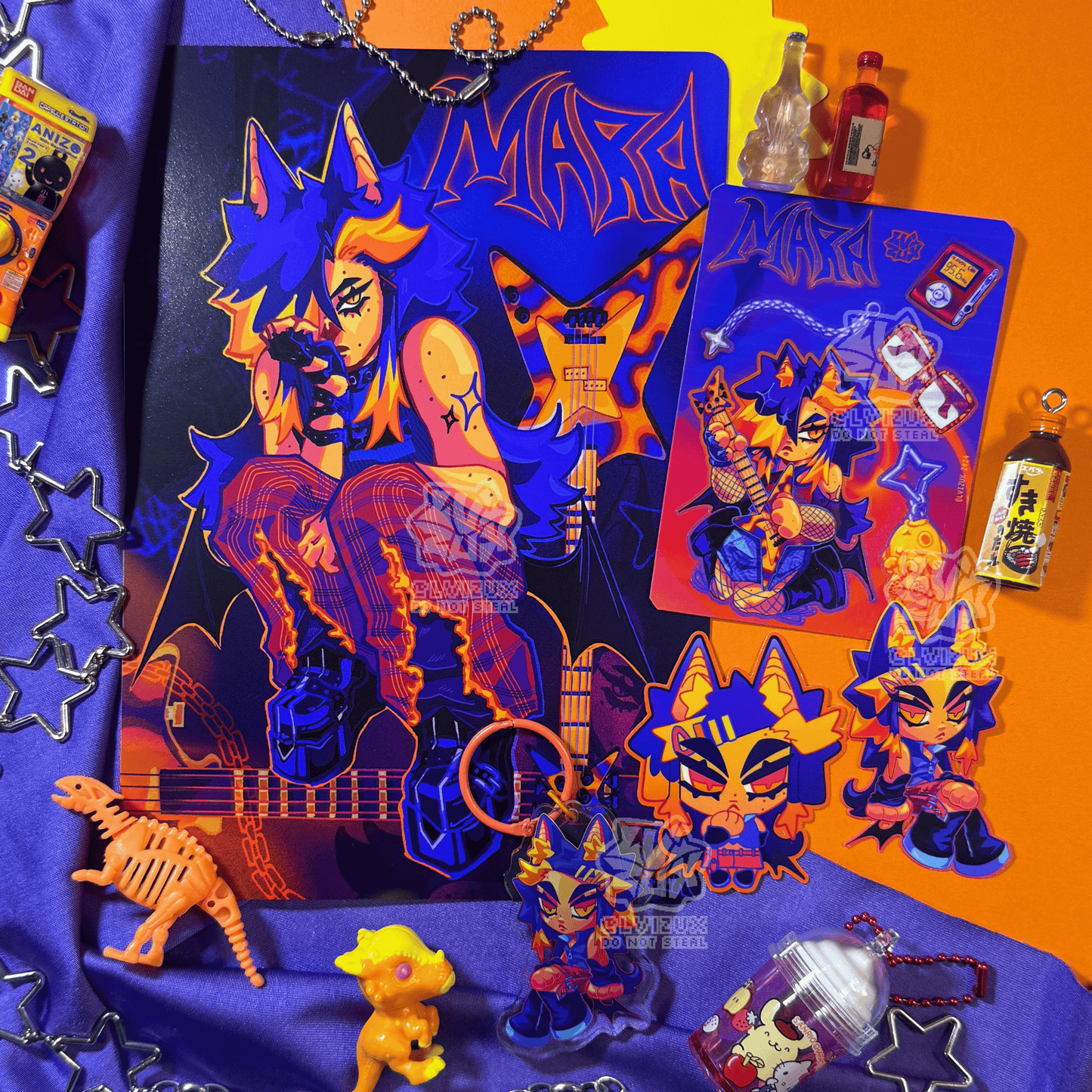 MARA print, keychain, stickers and mini sticker sheet