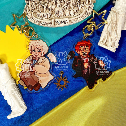 GOOD OMENS acrylic keychains