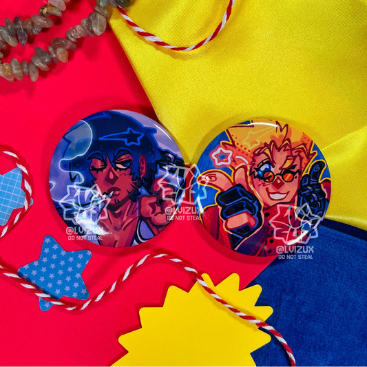 TRIGUN round badge pins