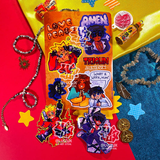 TRIGUN sticker sheet and stickers