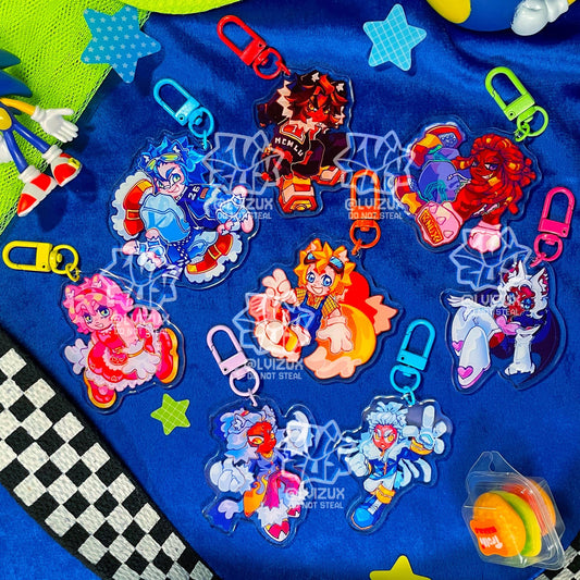 SONIC THE HEDGEHOG acrylic keychains
