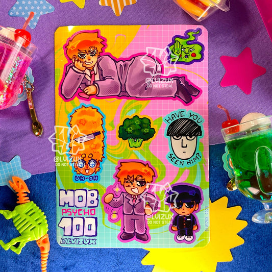 MOB PSYCHO 100 sticker sheet