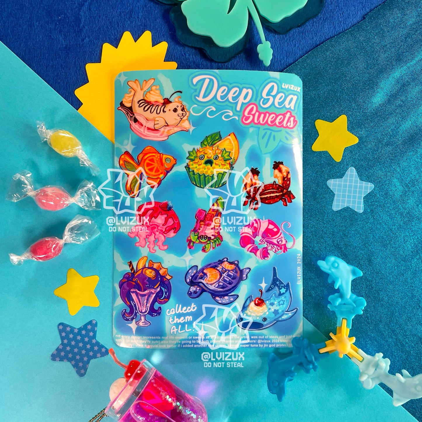 DEEP SEA SWEEETS sticker sheet