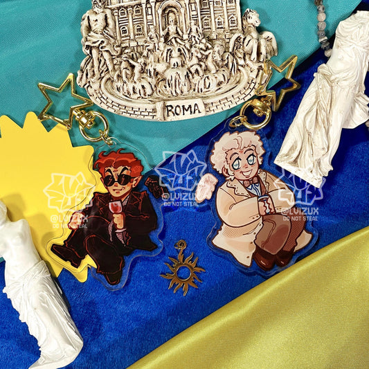 GOOD OMENS acrylic keychains