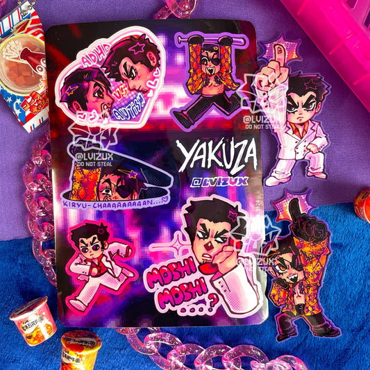 YAKUZA sticker sheet and stickers