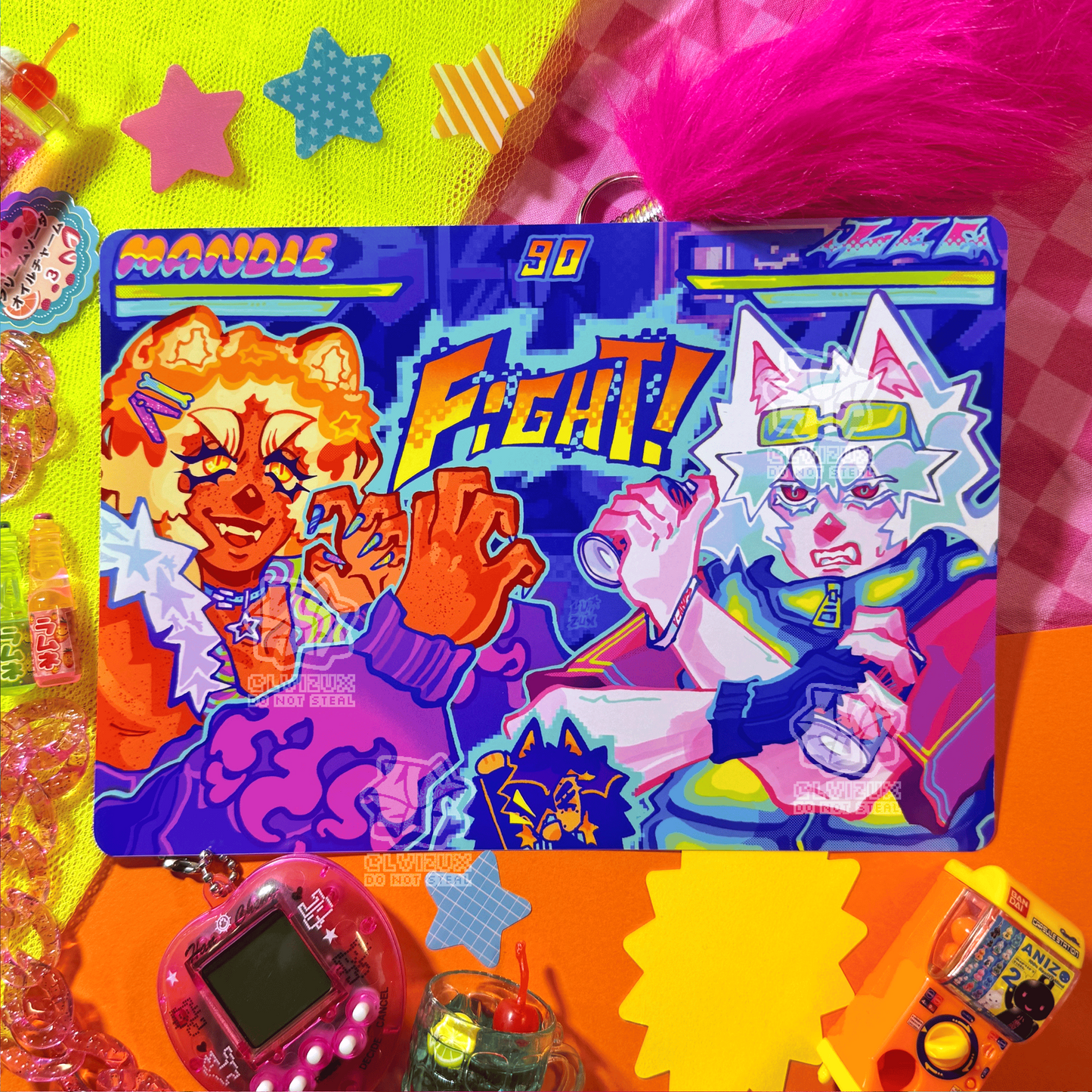 MANDIE print, keychain, stickers and mini sticker sheet