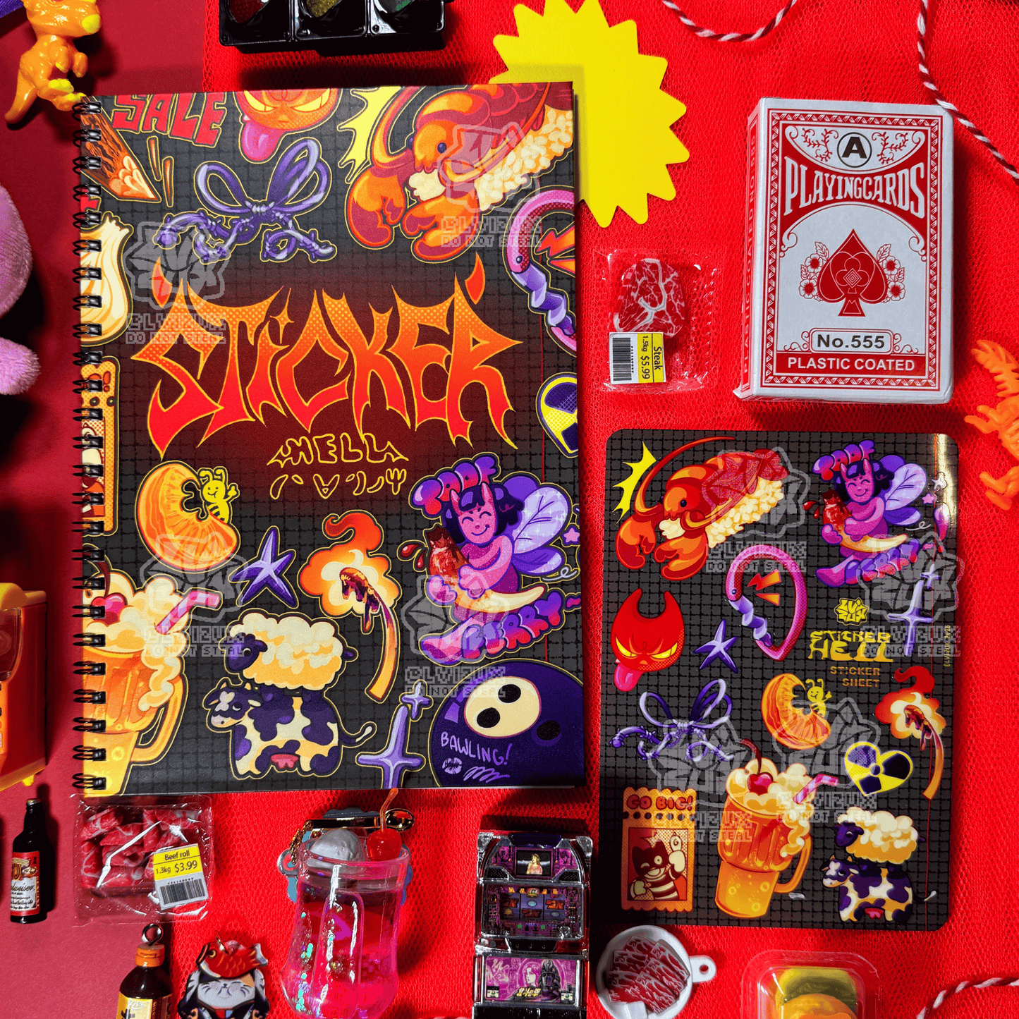 STICKER HELL sticker book and sheet