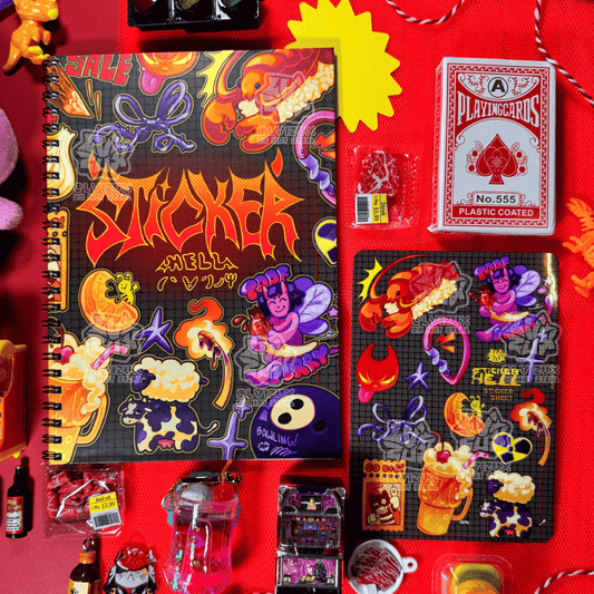 STICKER HELL sticker book and sheet