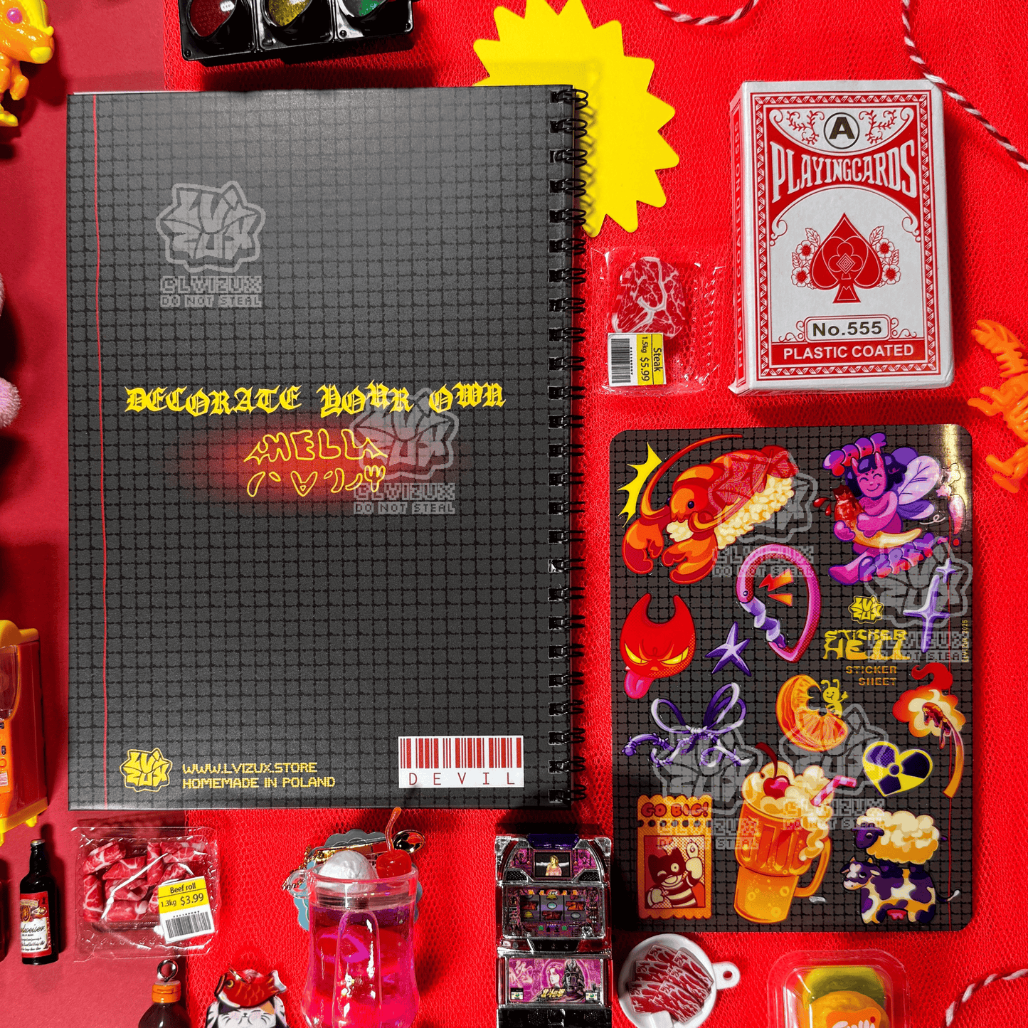 STICKER HELL sticker book and sheet