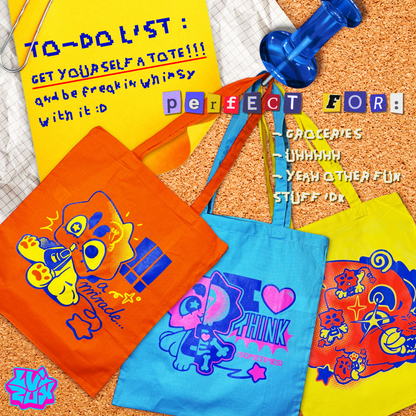 RAR FEVER screen printed tote bags